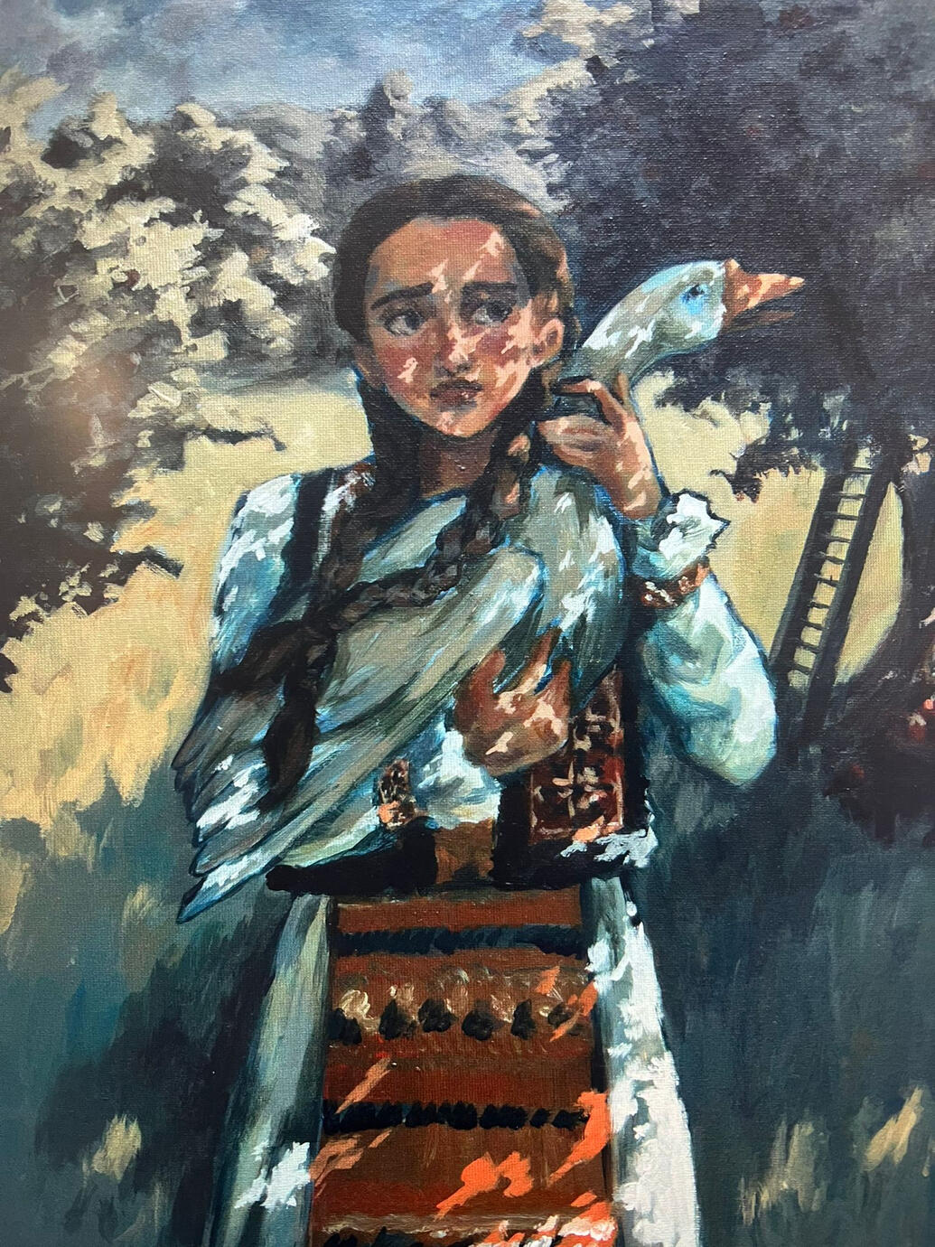 Girl with Goose (Acrylic, 16x20)