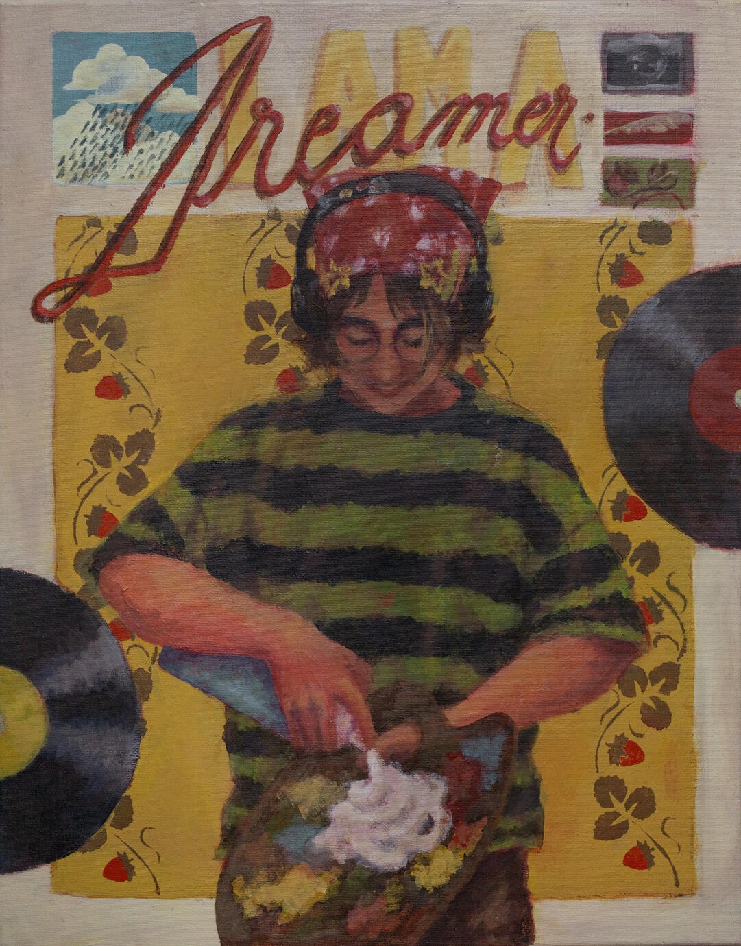 Dreamer Self Portrait (Acrylic, 16x20)